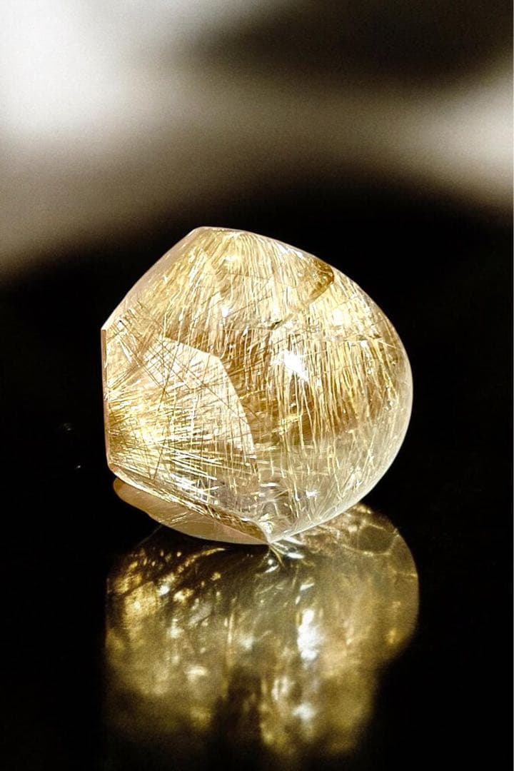 ルチルクォーツ多面体 インテリア小物