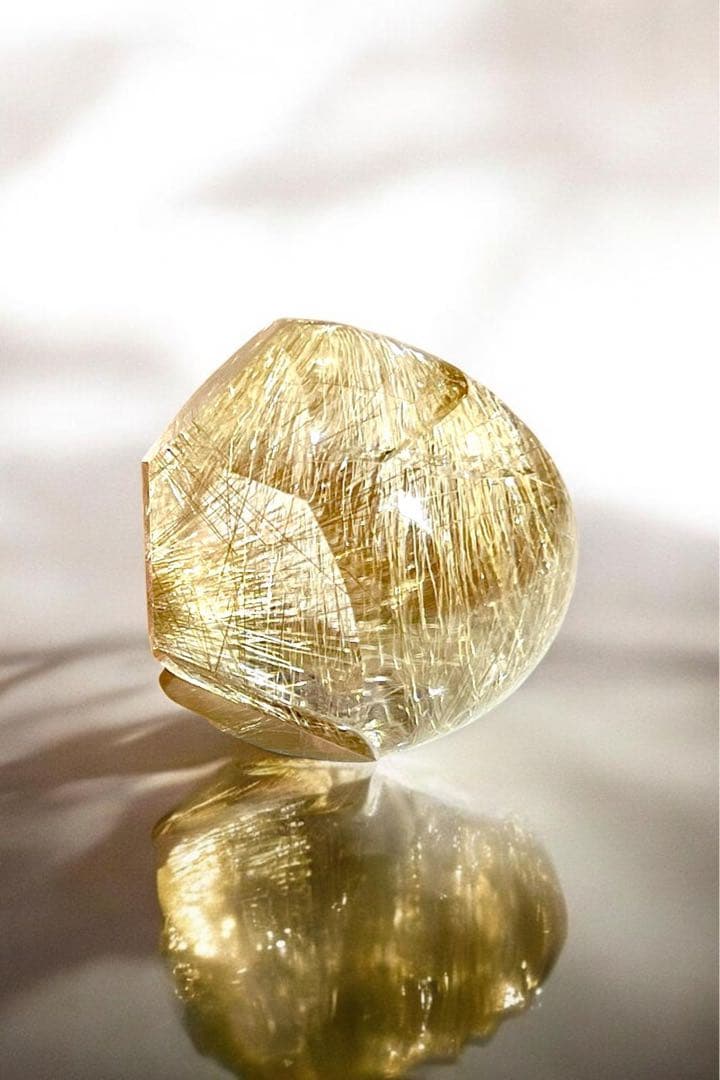 ルチルクォーツ多面体 インテリア小物