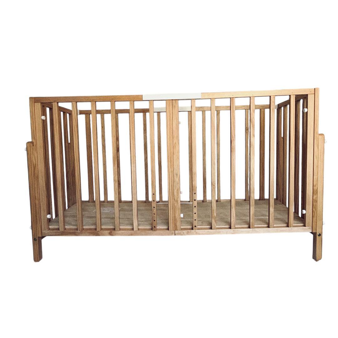 大和屋 そいねーるⅢ　ベビーベッド　ナチュラル サポートベルト付き