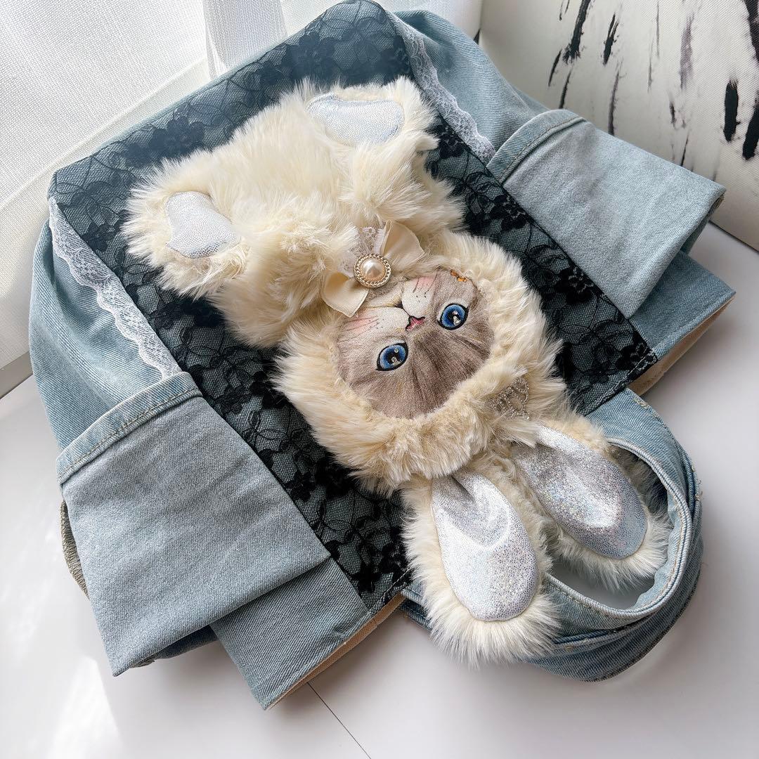 牡*❁様 コヤンイサムチョン　トートバッグ　ルミちゃん　ハンドメイド　デニム