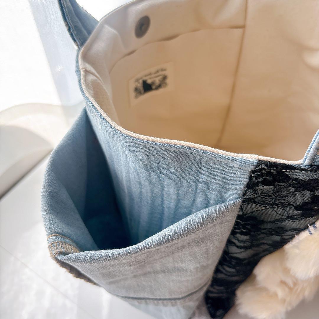 牡*❁様 コヤンイサムチョン　トートバッグ　ルミちゃん　ハンドメイド　デニム