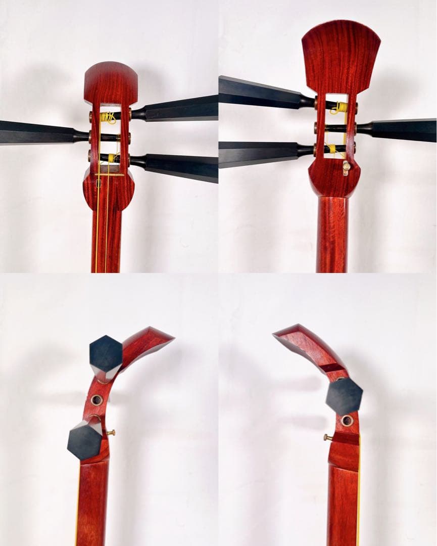 津軽三味線　花梨　太棹　　東さわり付　皮やぶれなし