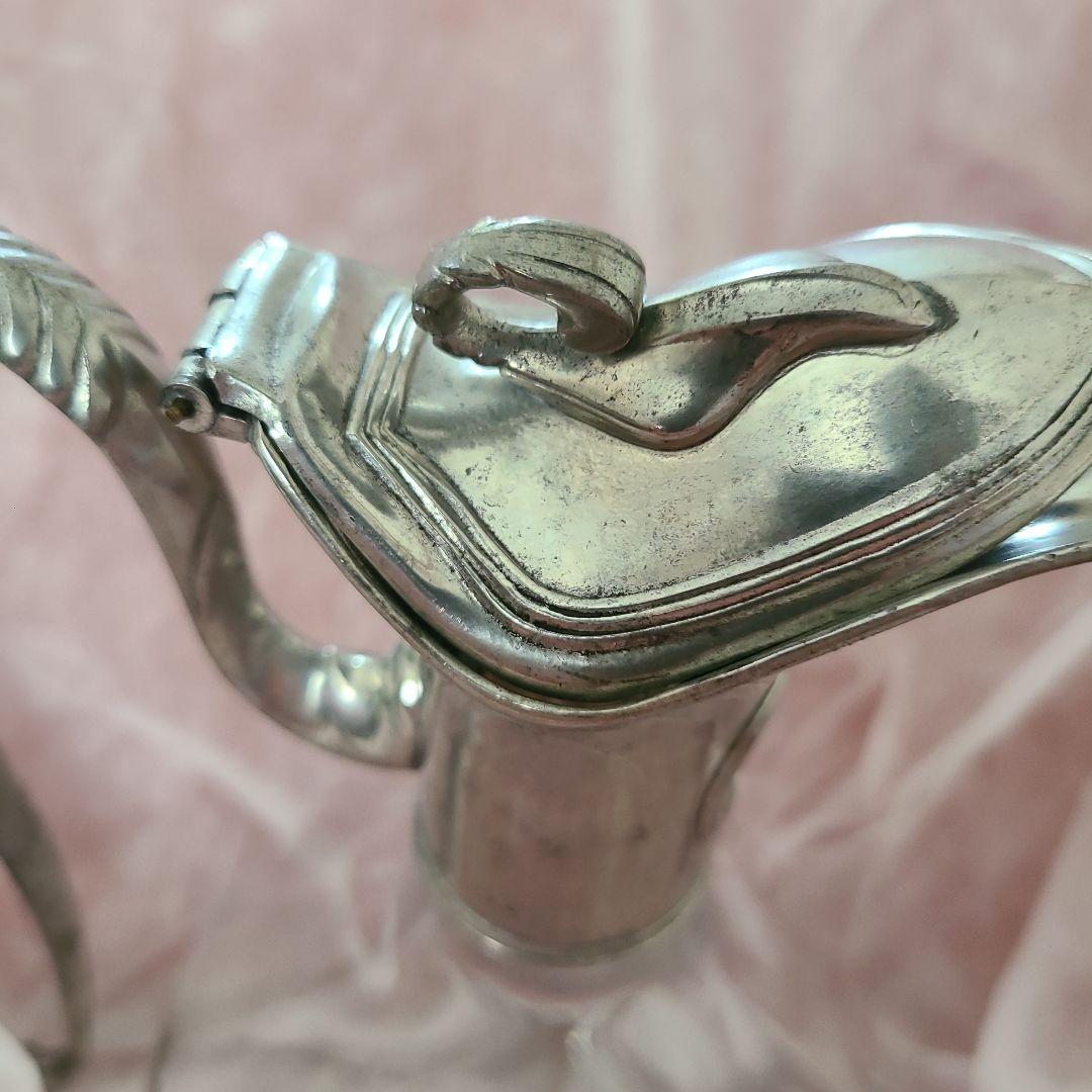 エタンドゥマノワ　フレンチアンティーク　銀製デキャンタ