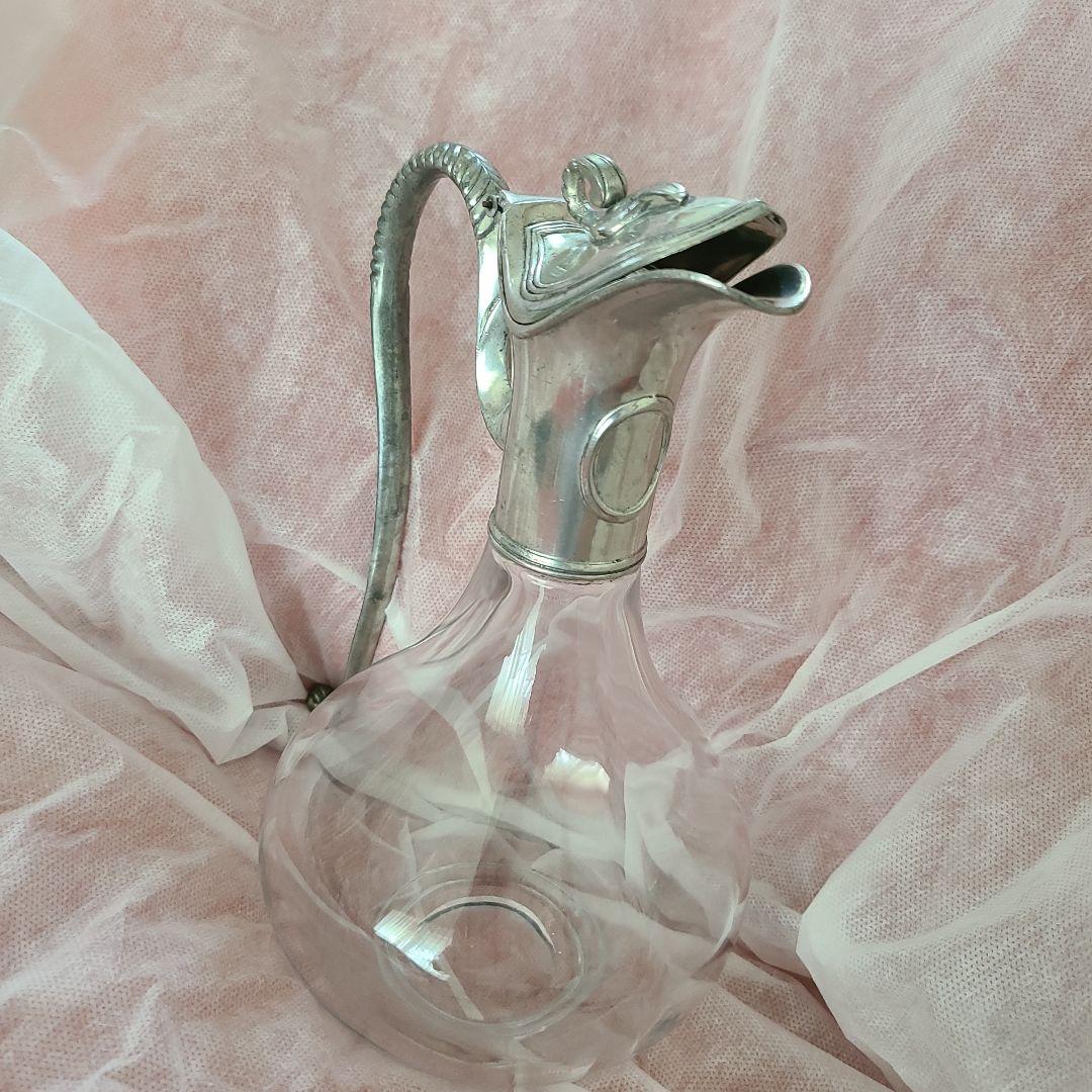 エタンドゥマノワ　フレンチアンティーク　銀製デキャンタ