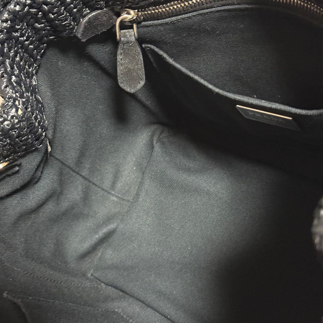 ⭐️極美品⭐️PRADA RAFIA PONPON 2way BAG ブラック