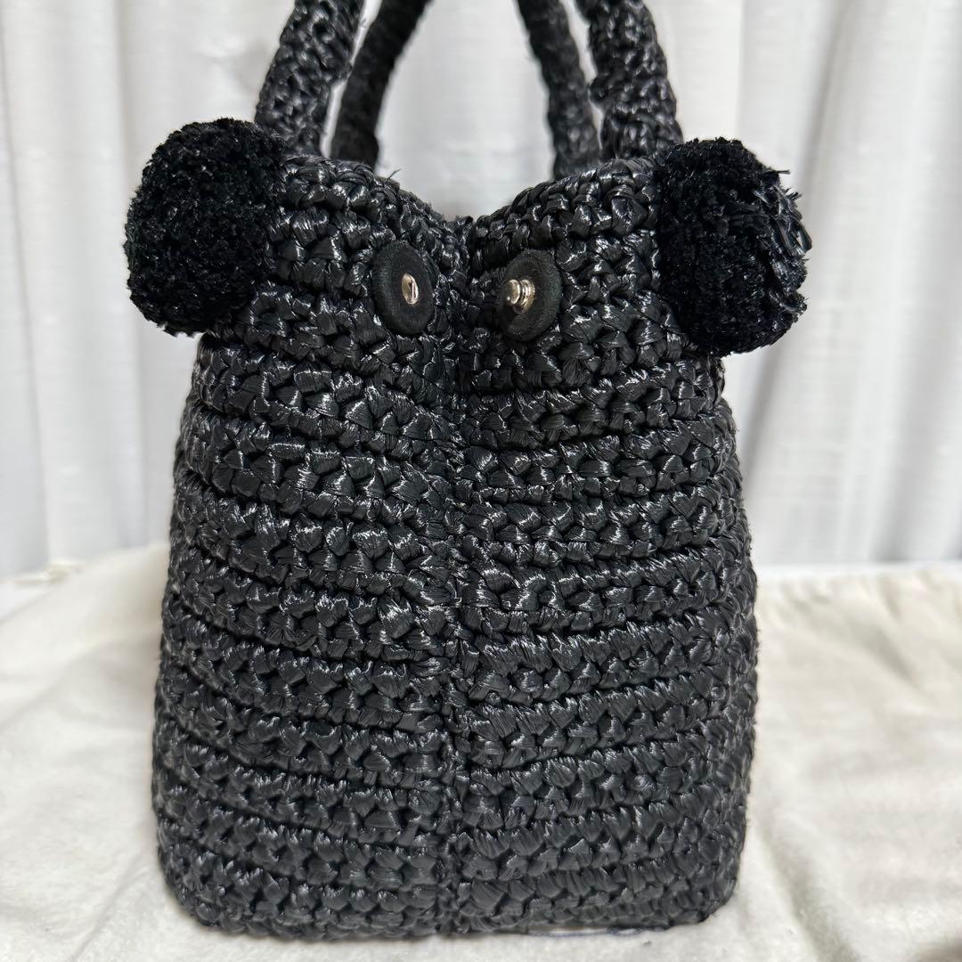 ⭐️極美品⭐️PRADA RAFIA PONPON 2way BAG ブラック