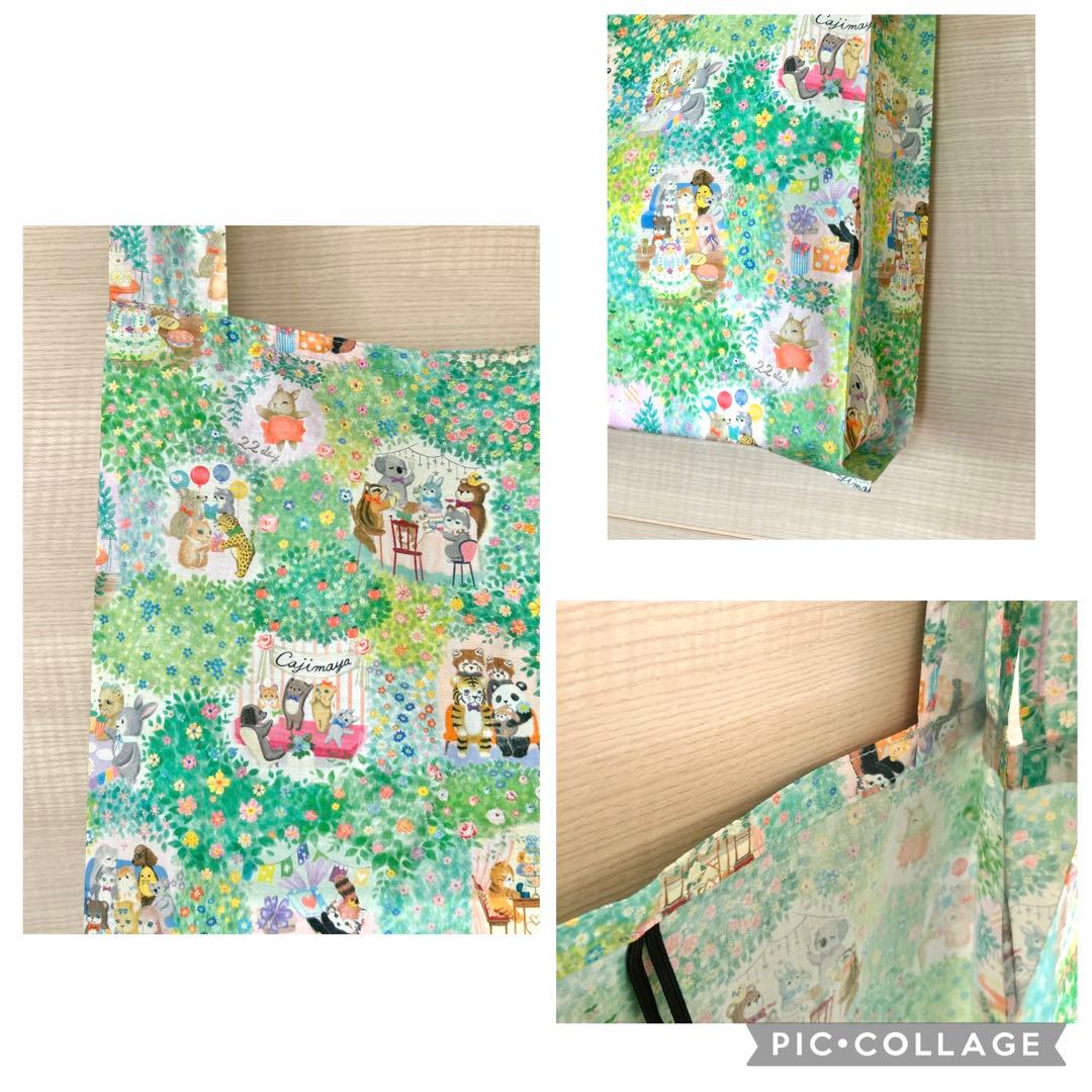 さくら⭐️☆22fabric生地使用☆レジ袋型マイバッグ