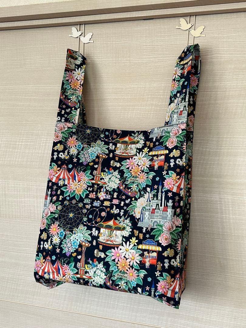さくら⭐️☆22fabric生地使用☆レジ袋型マイバッグ