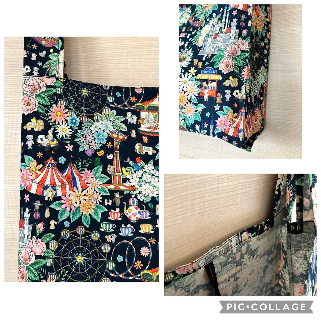 さくら⭐️☆22fabric生地使用☆レジ袋型マイバッグ