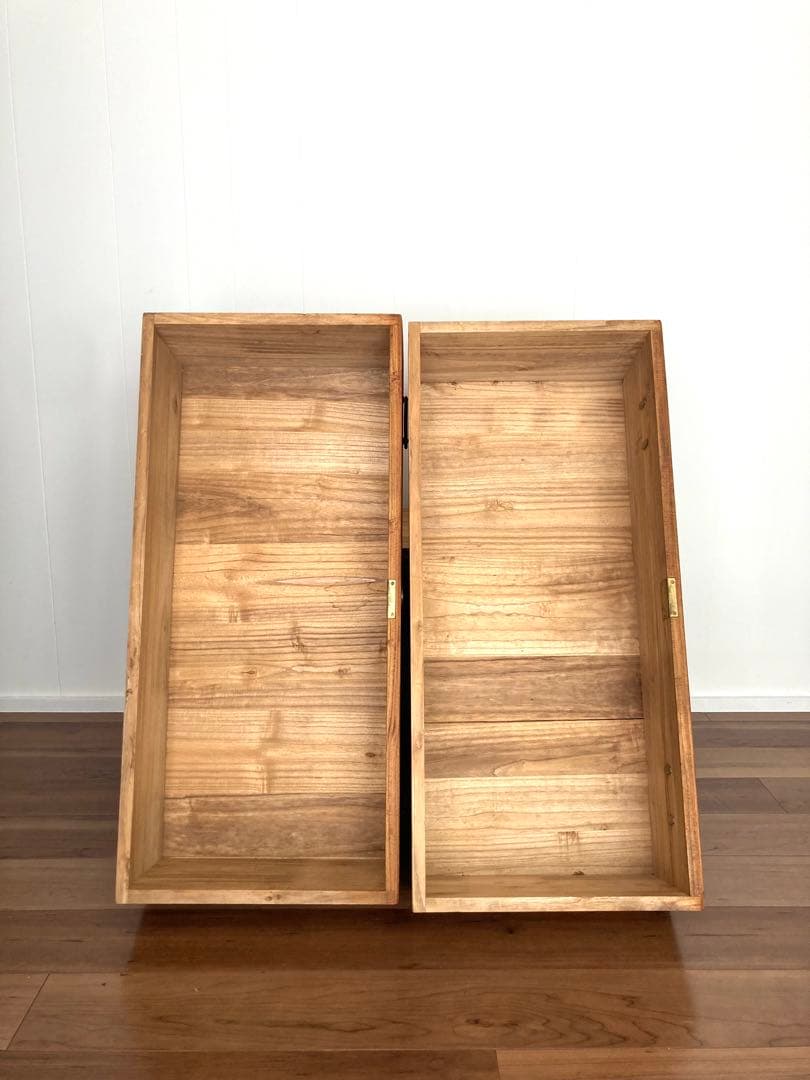 【メンテ済】アンティークの収納棚　ローボード　テレビ台　総桐　引出し2杯