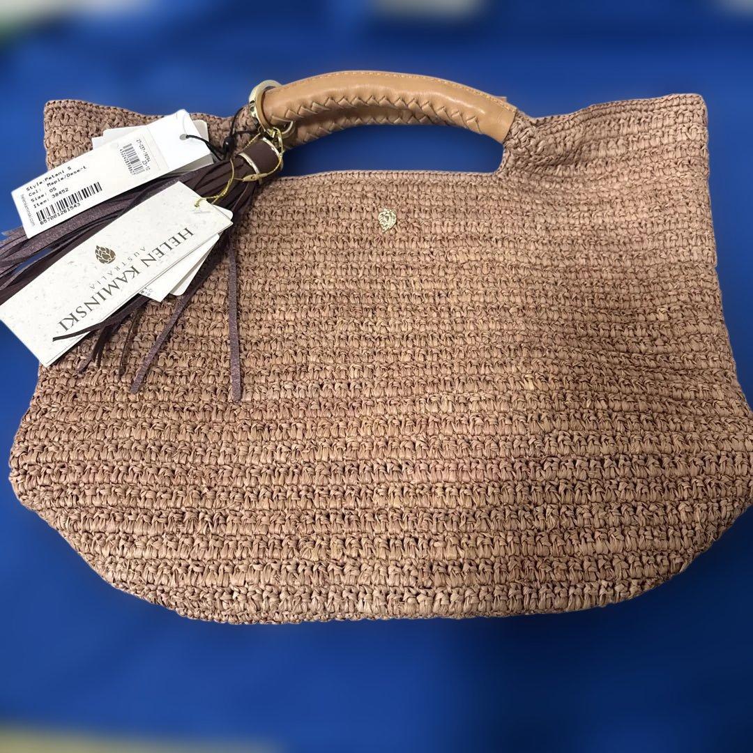 のんのん HELEN KAMINSKI ベージュ かごバッグ