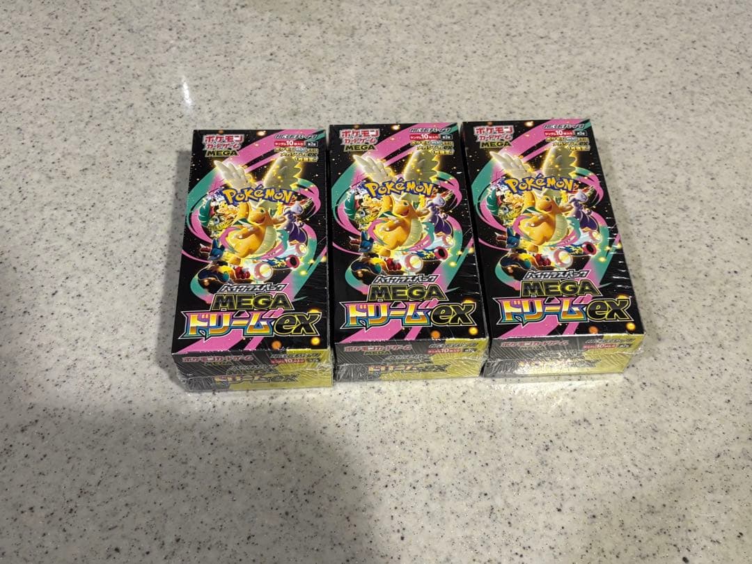 ポケモンカードゲーム　megaドリームex 3箱シュリンク付き