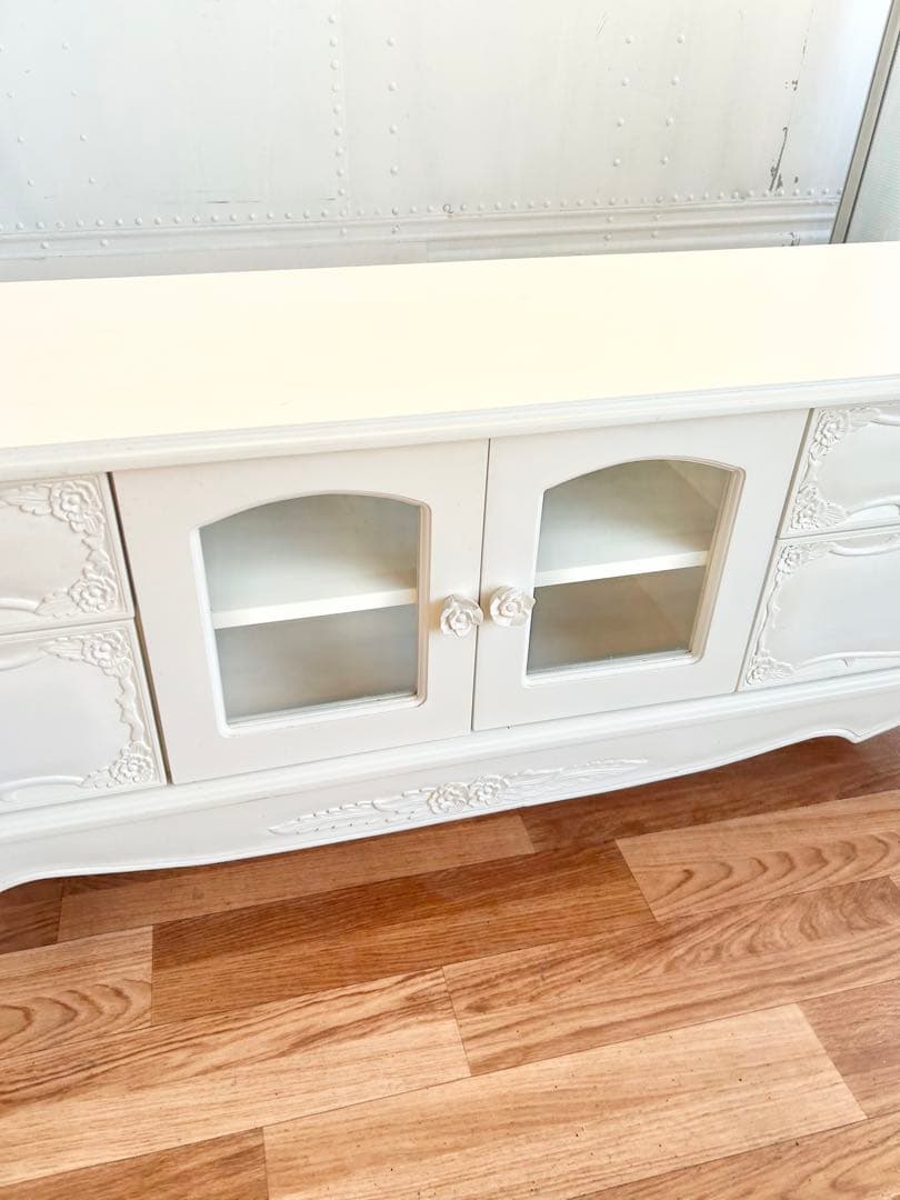 664 プリンセスローズ様ホワイト 白　猫脚 150 イタリア　リビング　a