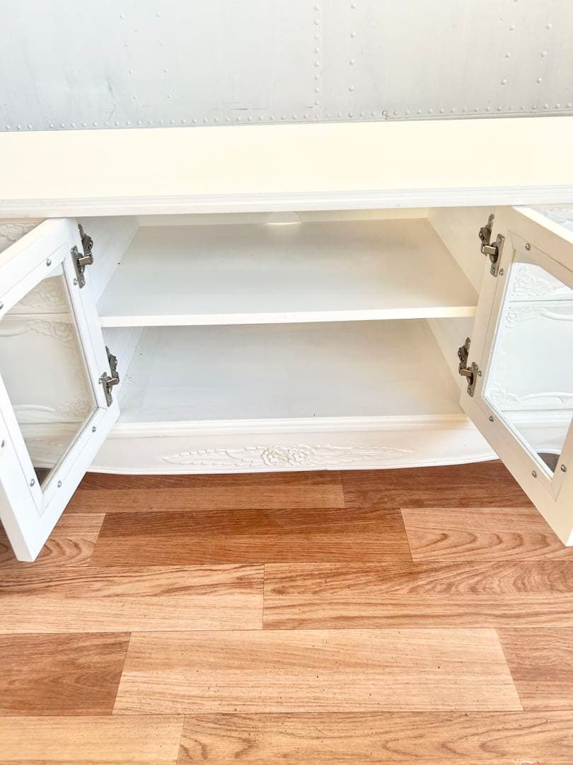 664 プリンセスローズ様ホワイト 白　猫脚 150 イタリア　リビング　a