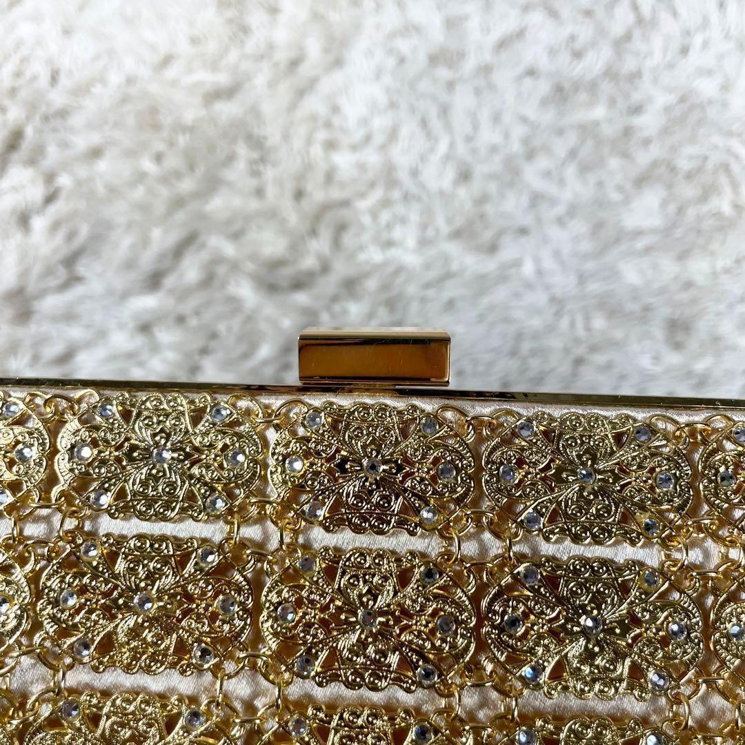 ✨極美品 ワコウ 和光 パーティーバッグ ハンドバッグ ゴールド がま口