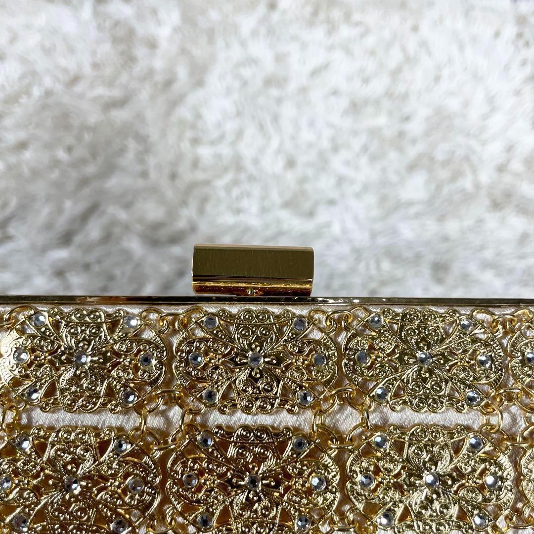 ✨極美品 ワコウ 和光 パーティーバッグ ハンドバッグ ゴールド がま口