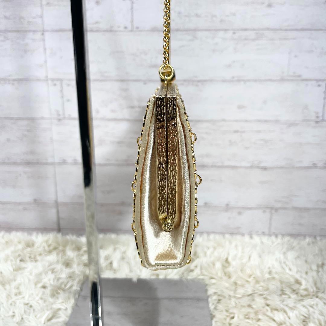 ✨極美品 ワコウ 和光 パーティーバッグ ハンドバッグ ゴールド がま口