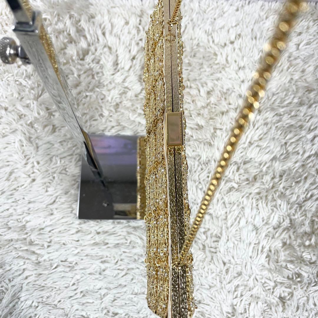 ✨極美品 ワコウ 和光 パーティーバッグ ハンドバッグ ゴールド がま口