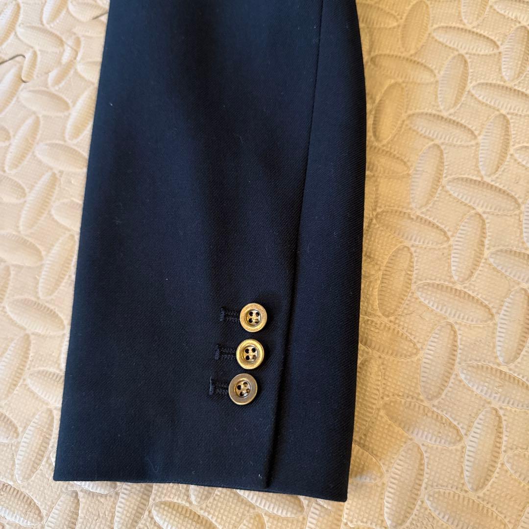美品　ANIECA　アニーカ　テーラードジャケット　ダブル　ブロンズボタン　濃紺