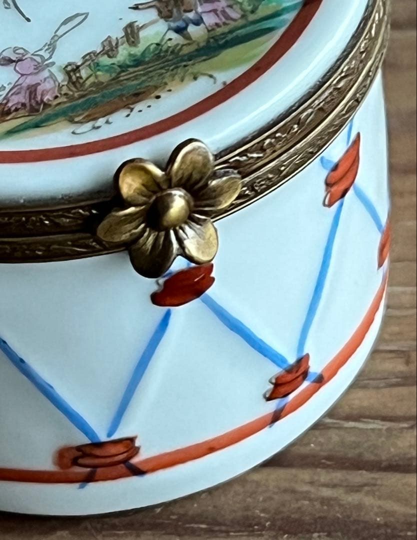 アンティーク リモージュ 蓋付 小物入れ 小箱 フランス製 ボックス