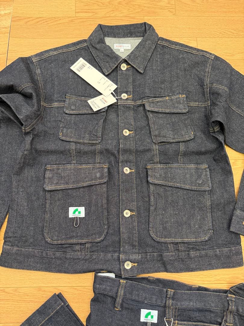 桑和　beamsdesign デニム　上下セット　サイズLL