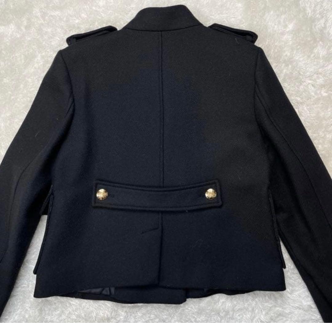ナポレオン ジャケット 金ボタン ショート ブラック M