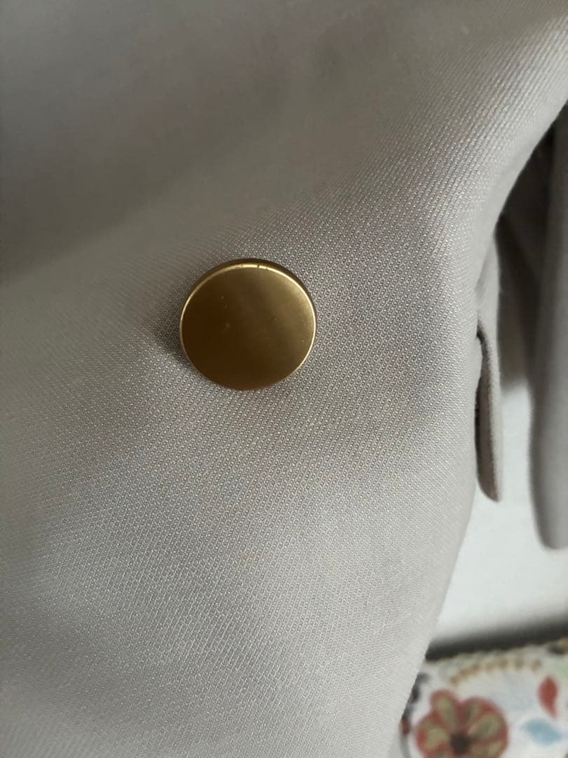 NOBLE ウールMIXツイルピークドラペルジャケット ベージュ 34