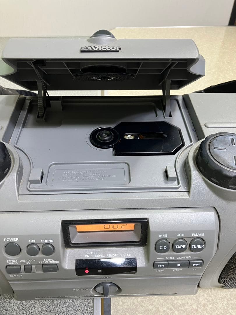 ビクター CDラジカセ VICTOR RV-X70 ドラムカン リモコン付