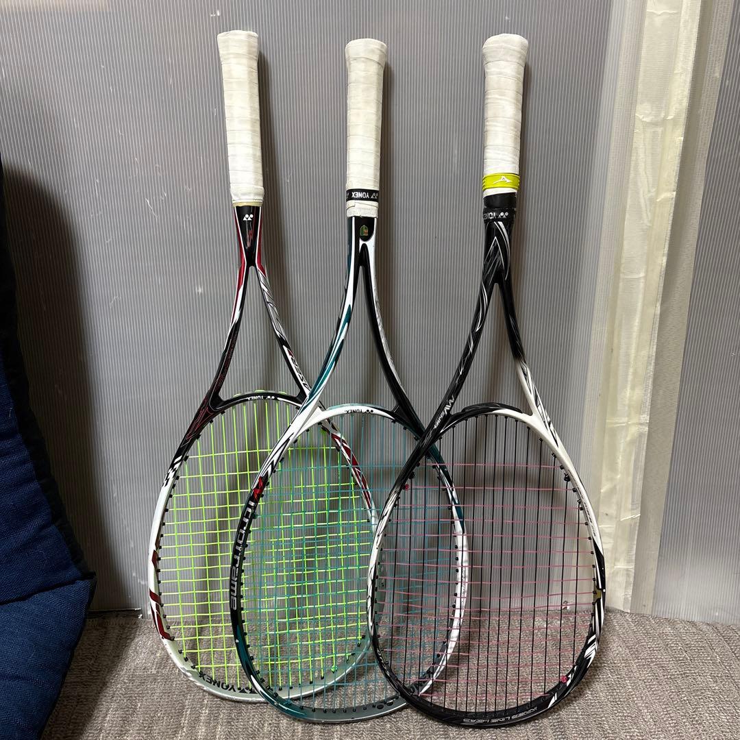 軟式テニスラケット 3本セット