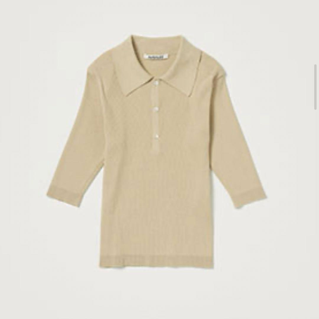 オーラリー　ニットポロシャツ