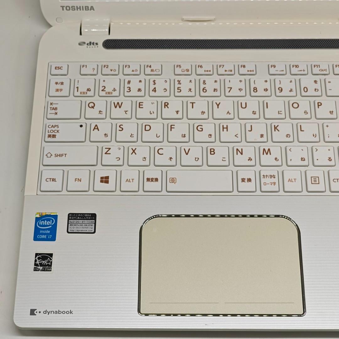 【東芝】T553 高速i7 SSD256GB 16GB ホワイト ノートPC