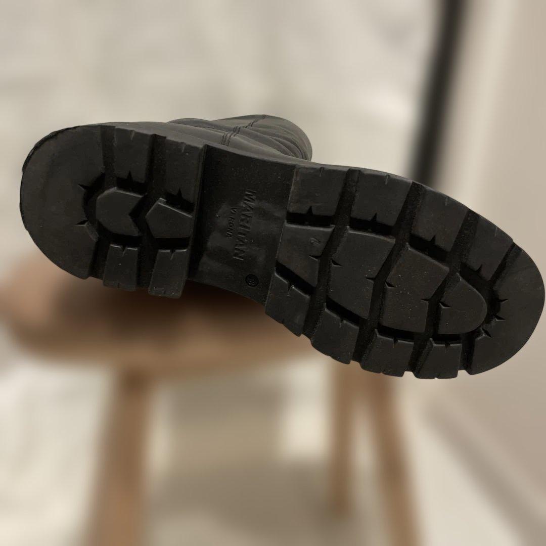 MARITAN ブラックレザーロングブーツ