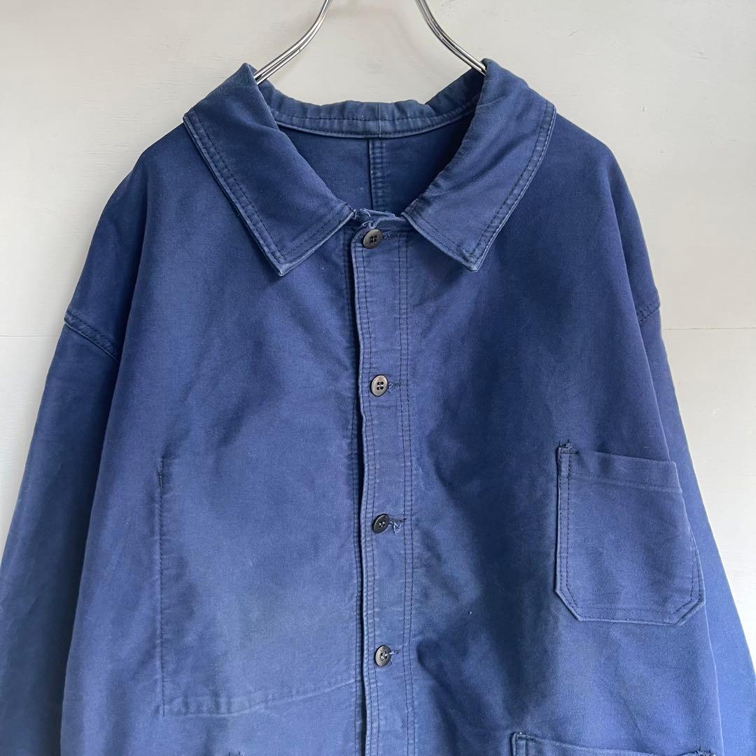 〜80s フレンチ モールスキンジャケット ヴィンテージ カバーオール ユーロ