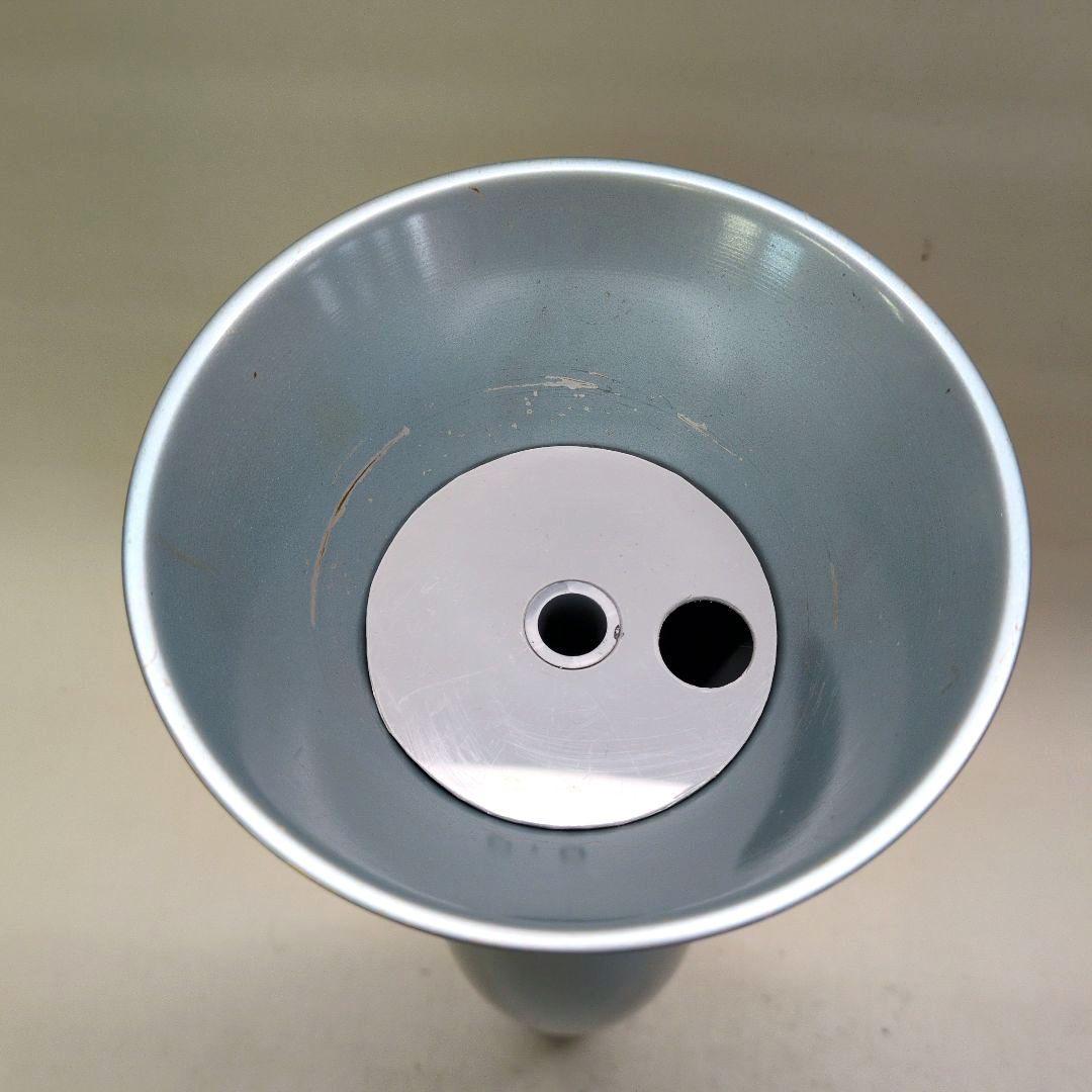 銅製　長瓶花器　黒剣山付き　池坊好み　池坊花器