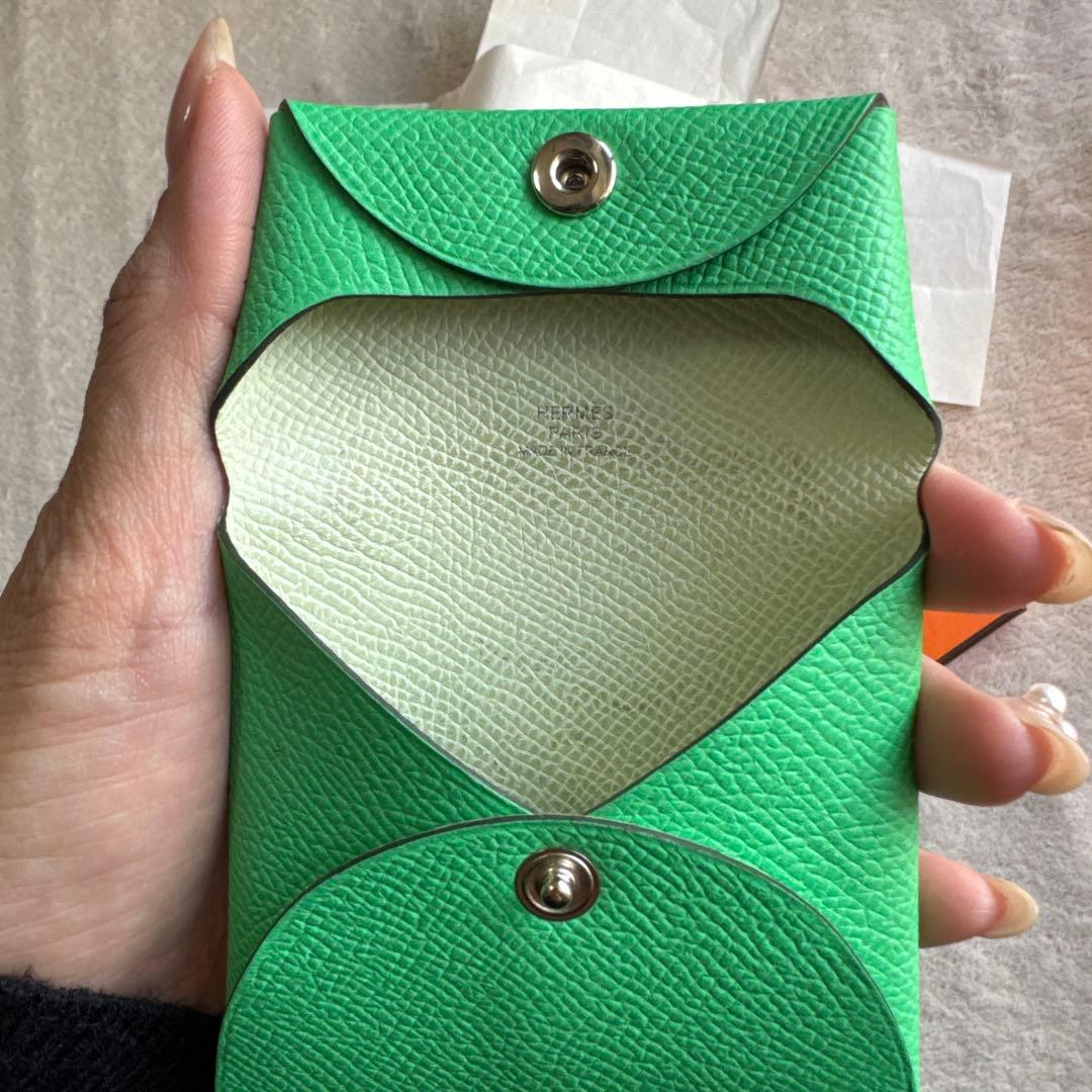 最終価格にしました！ HERMES ケース　バスティア緑
