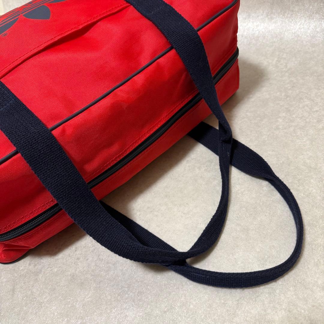 【old adidas】y2k 80sスクールバッグ ボストン　デサント期　赤紺