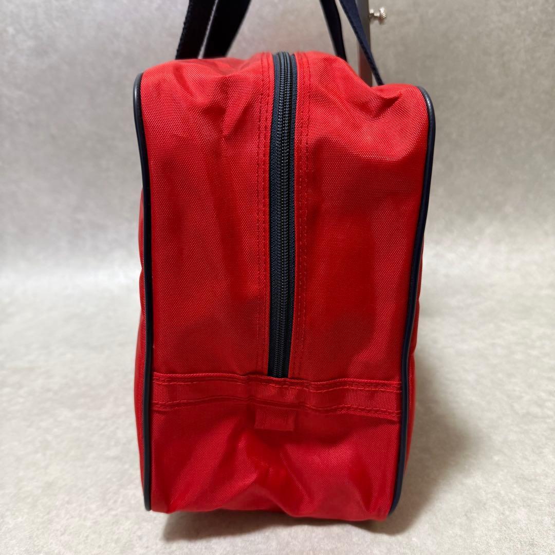 【old adidas】y2k 80sスクールバッグ ボストン　デサント期　赤紺
