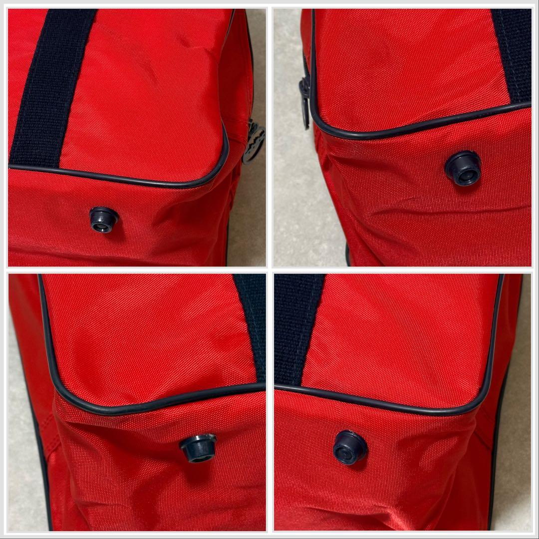 【old adidas】y2k 80sスクールバッグ ボストン　デサント期　赤紺