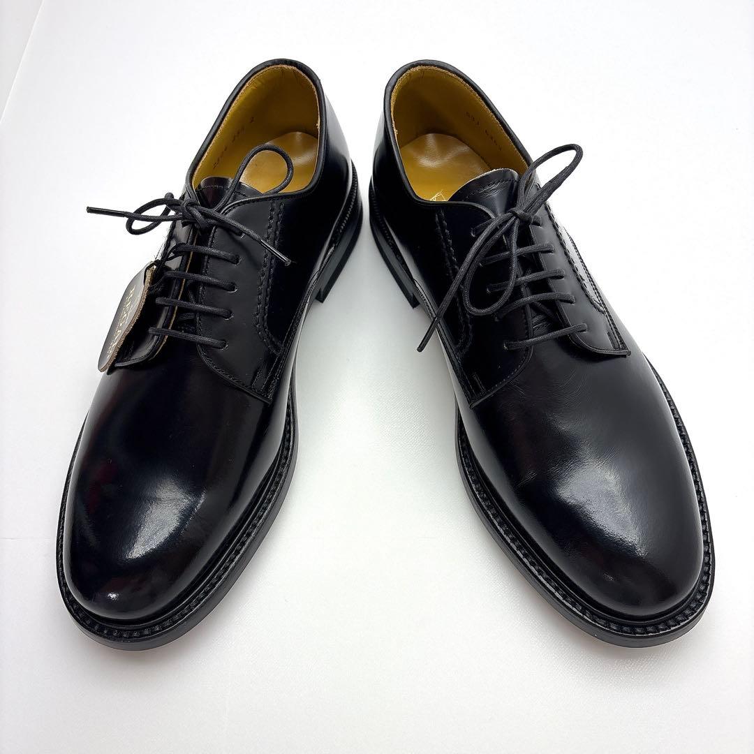 未使用　リーガル　２５０４　プレーントゥ　ガラスレザー　外羽根　25.5