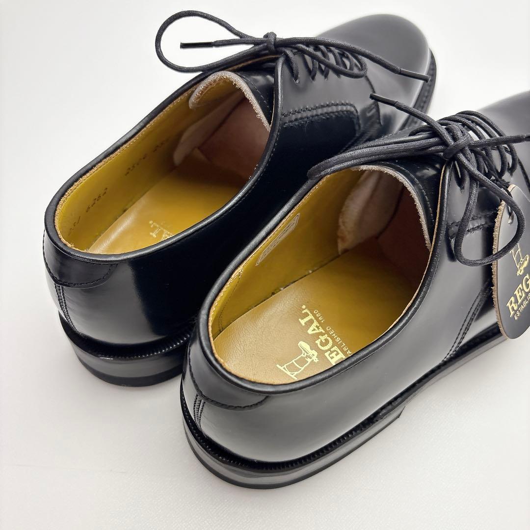 未使用　リーガル　２５０４　プレーントゥ　ガラスレザー　外羽根　25.5