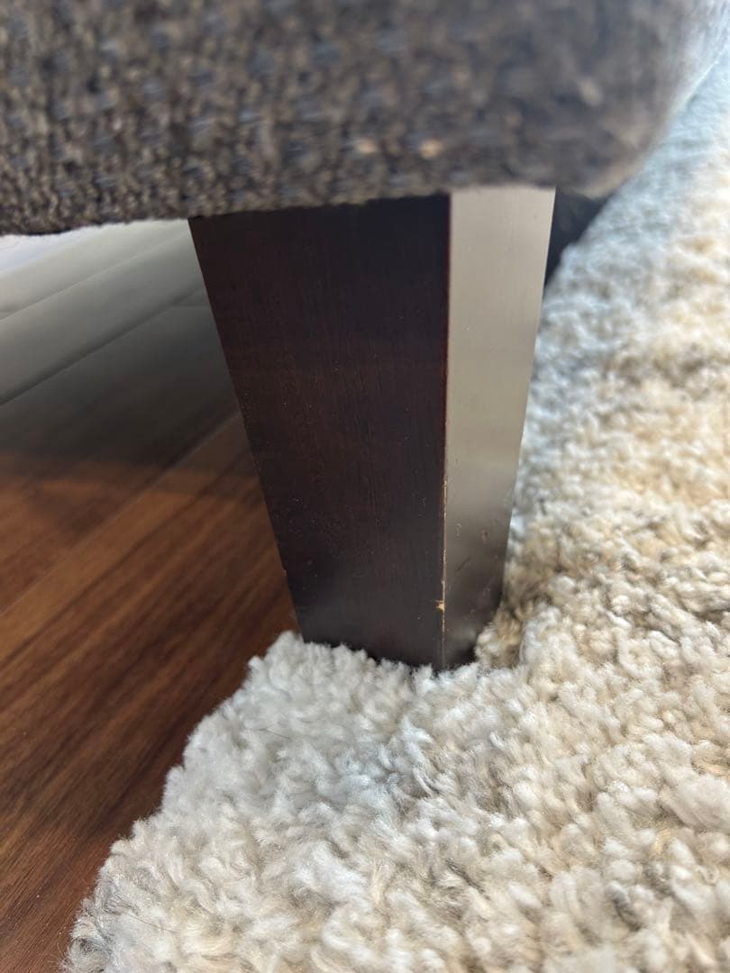 送料込みフランネルソファ　PIVO 3人掛け　クッション付　ファブリックソファ