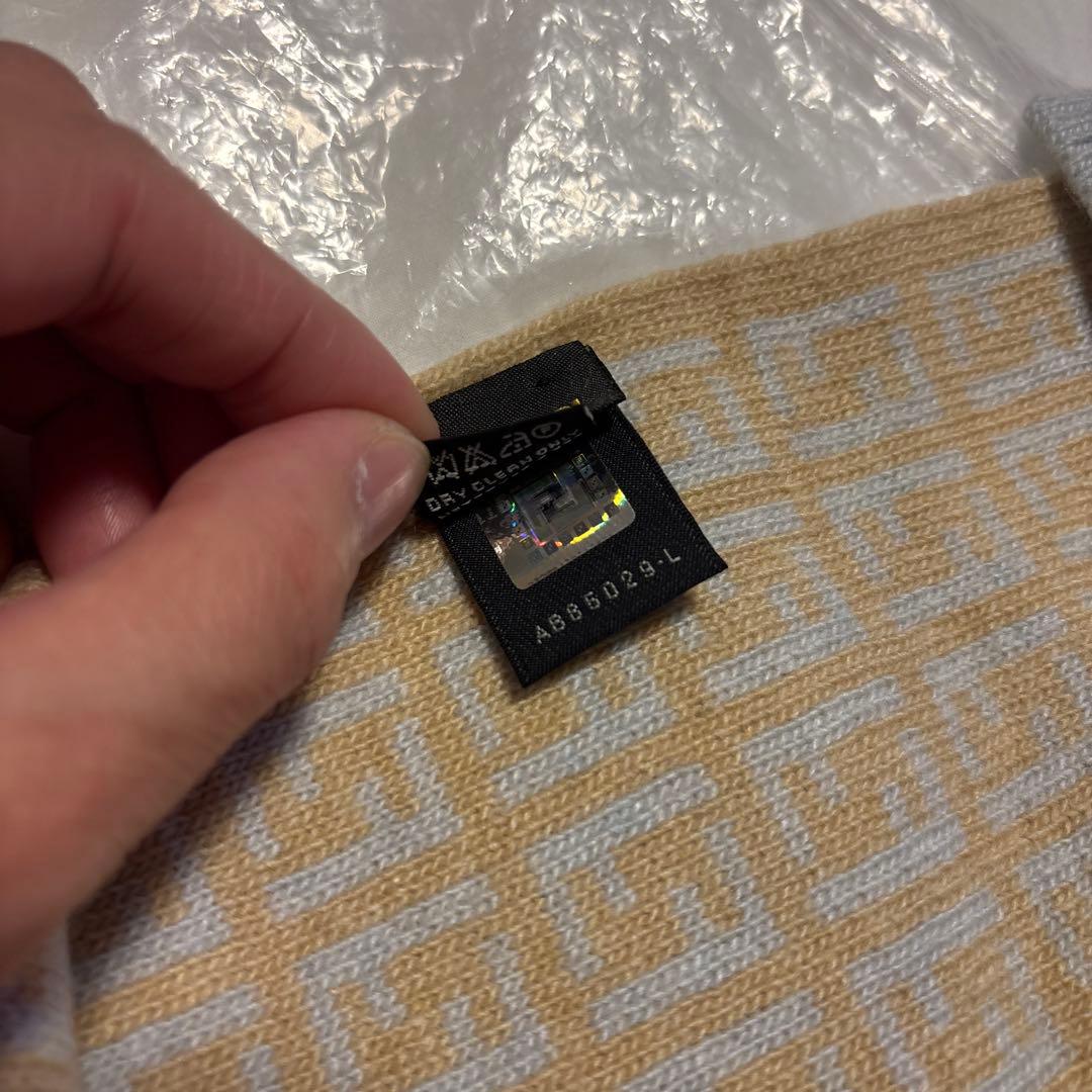 FENDI フェンディ　ベビー　マフラー　ニット帽　手袋　セット　水色