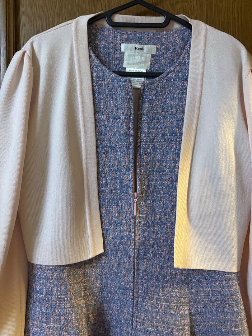 ルネ rene 美品ピンク×ブルー限定ワンピース❣️サイズ36