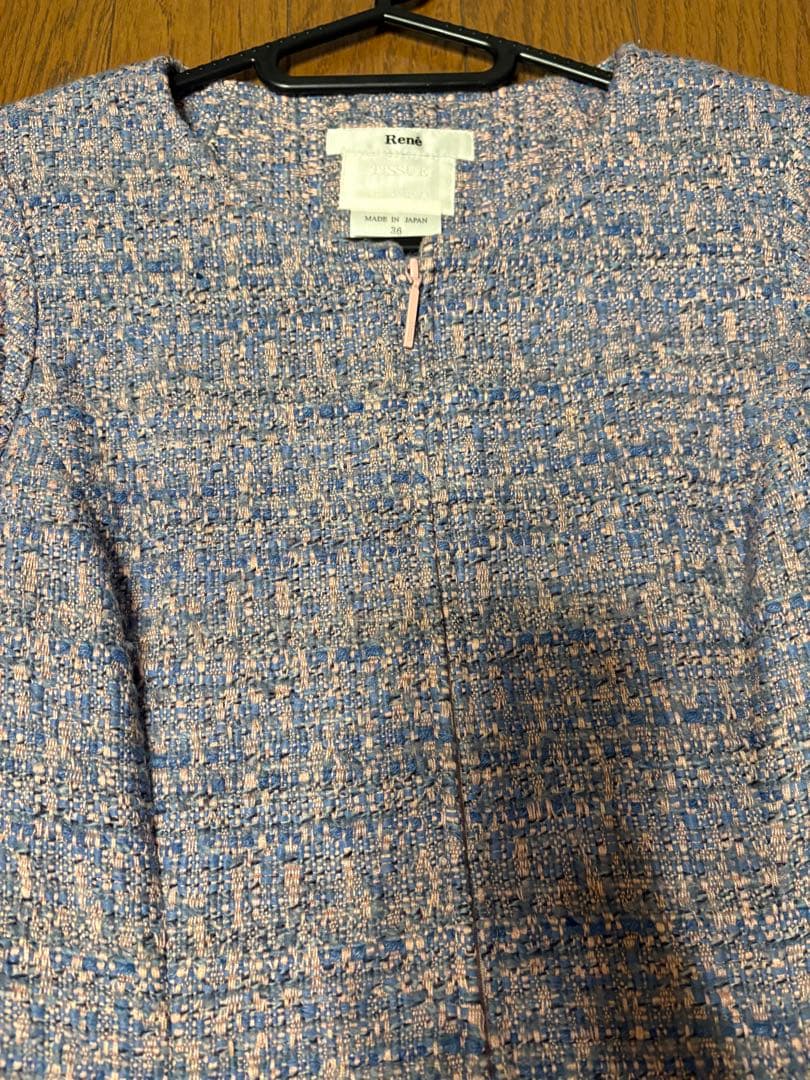 ルネ rene 美品ピンク×ブルー限定ワンピース❣️サイズ36