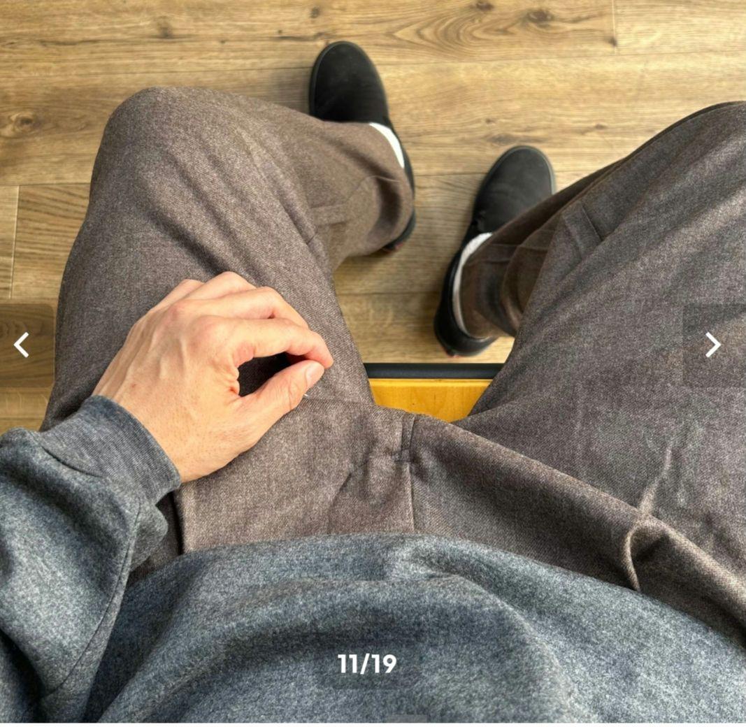 新品スティルバイハンドウールサキソニー イージー ワイドスラックス