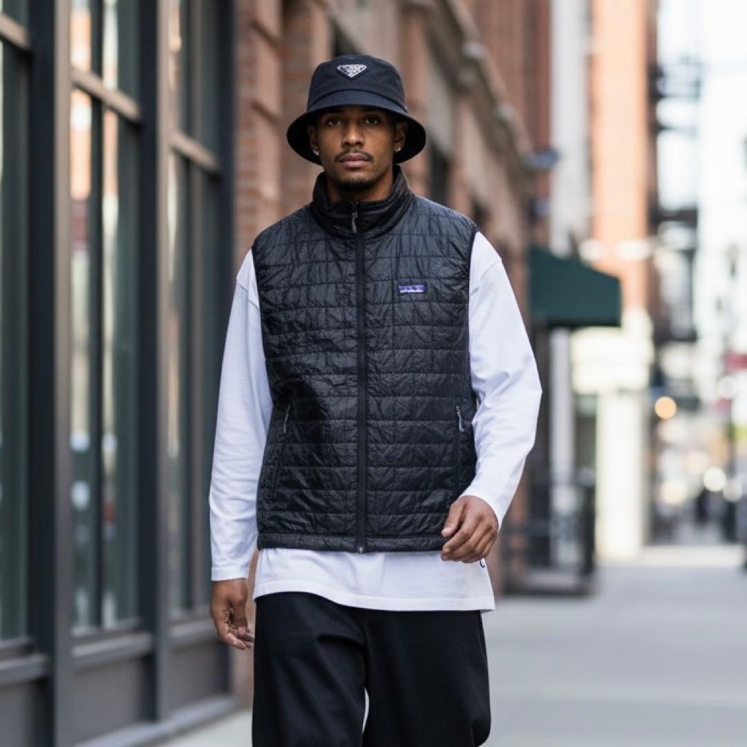 【w887】Patagonia ナノパフ ベスト プリマロフト ブラック テック