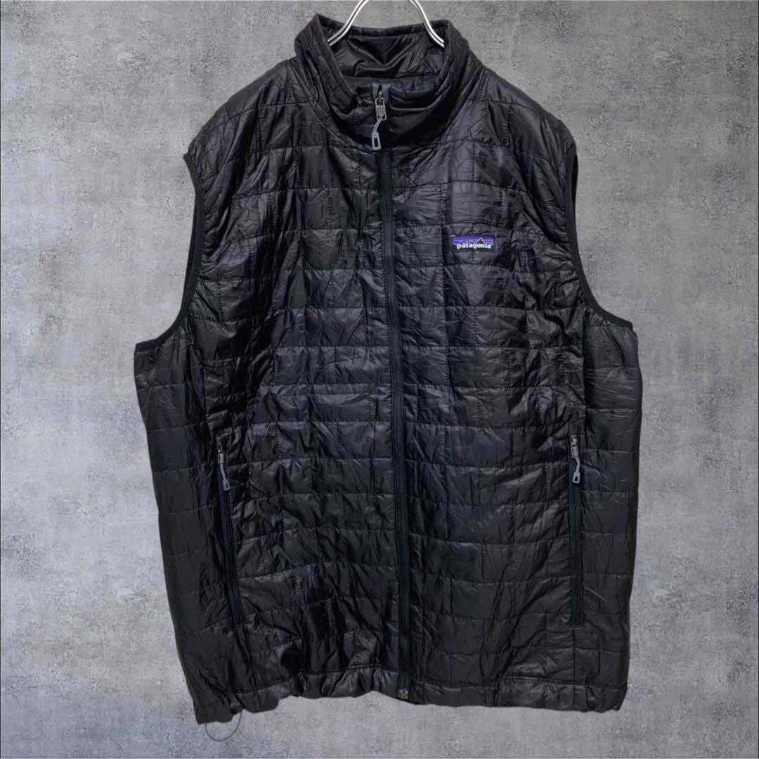 【w887】Patagonia ナノパフ ベスト プリマロフト ブラック テック