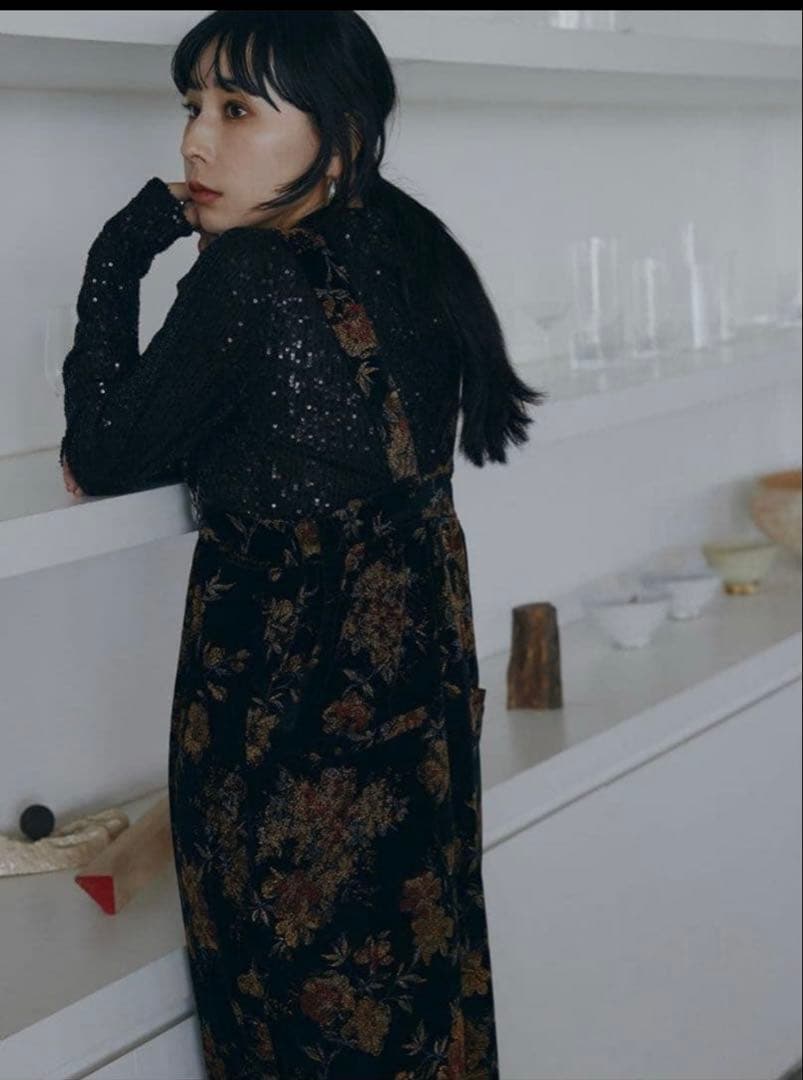 パンツ Ameri VINTAGE FLOWER PRINT VELOUR PANTS