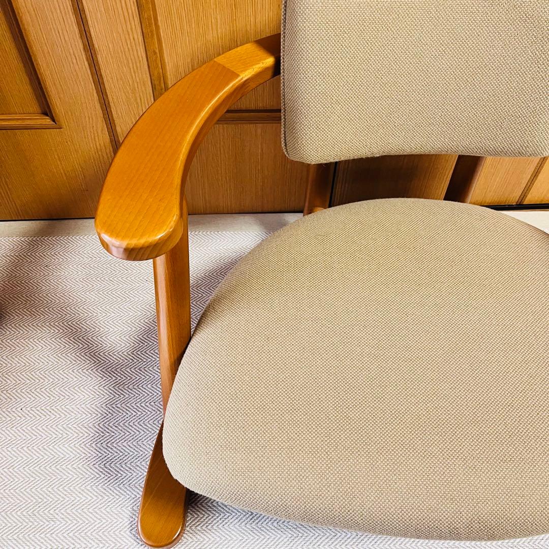 美品　無限工房 かに座 立ち上がりやすい椅子 補助 ローチェア 低座椅子