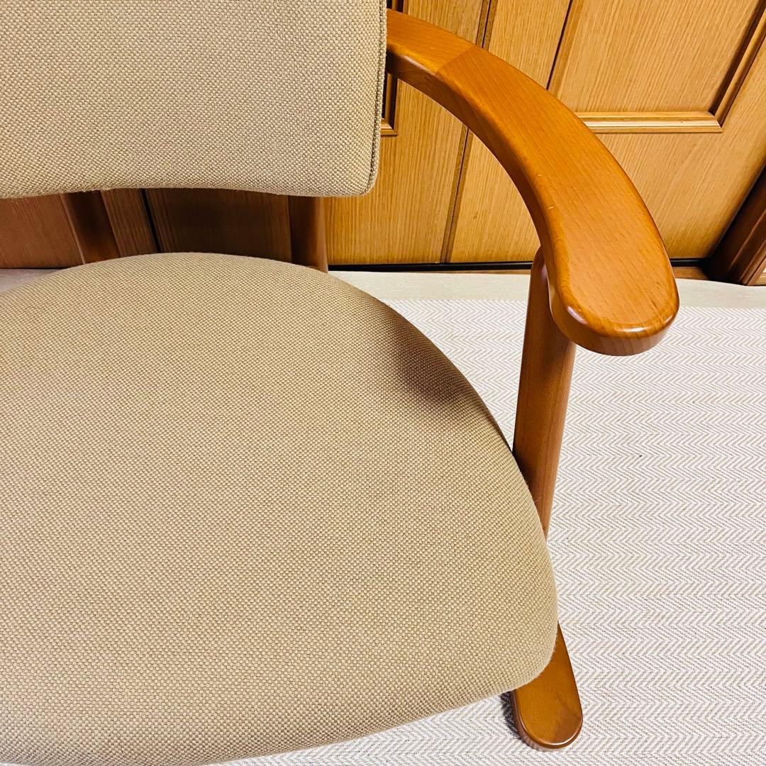 美品　無限工房 かに座 立ち上がりやすい椅子 補助 ローチェア 低座椅子